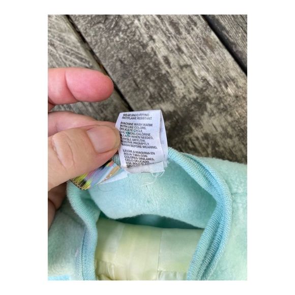 Vintage Green Fleece Footy Sleeper Full Zip 6-9 Months - Picture 8 of 9